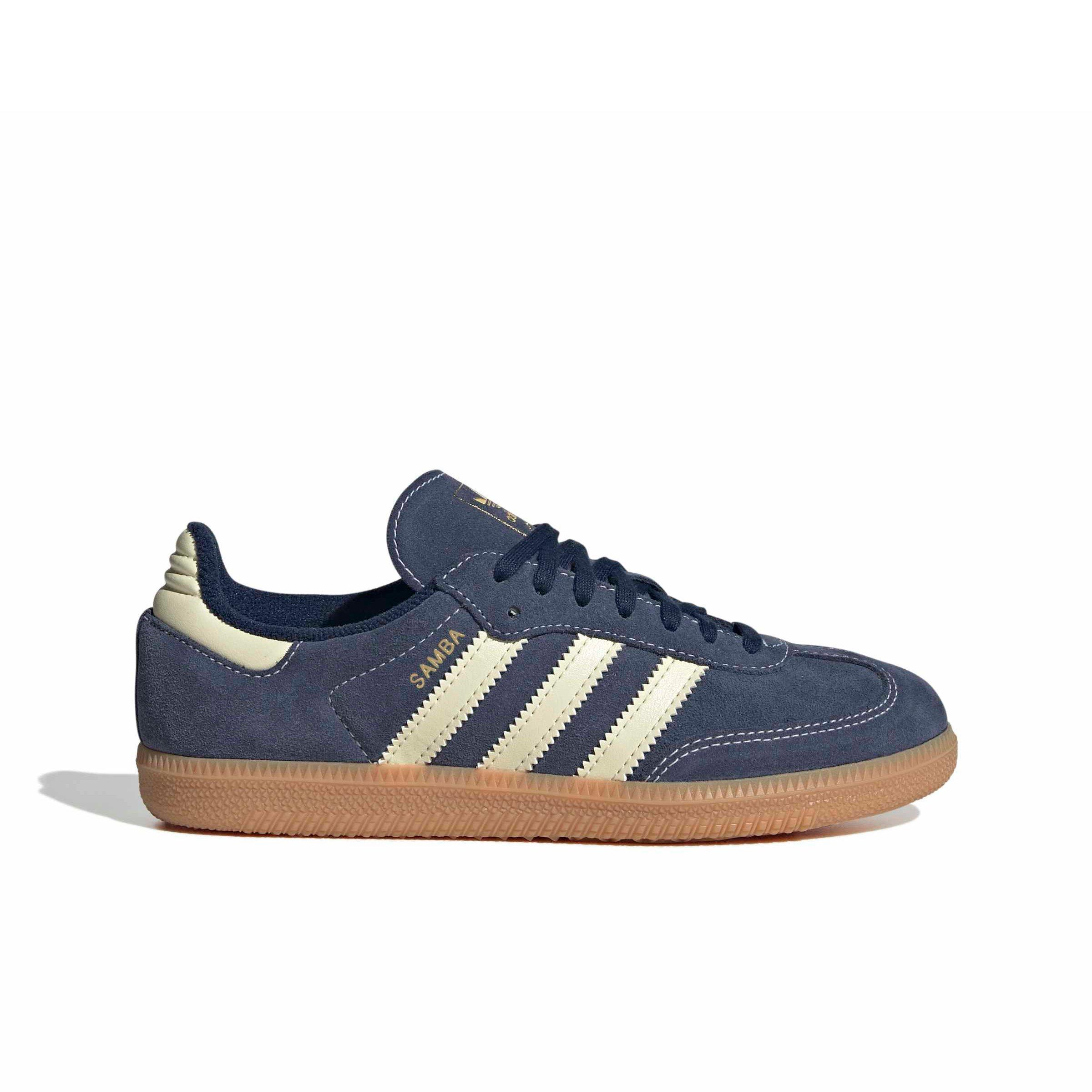 adidas Originals Samba OG "Night Indigo/Warm Vanilla/Gum 2" Grade School Boys' Shoe - INDIGO/VANILLA/GUM